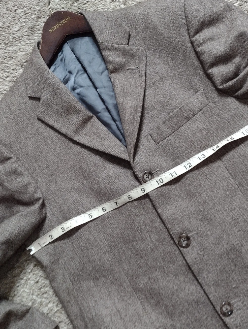 Burberry London Sport Coat Mens 37R Brown Houndstooth Wool Blazer Jacket B9